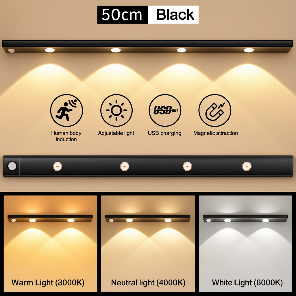 CYAURA'S Illuminé LED Shelf – Warm, Neutral & Cool Light